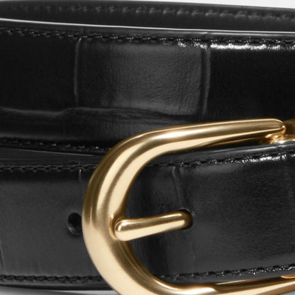 Coach Classic Buckle Cut To Size Reversible Belt, 25 Mm Gold Black