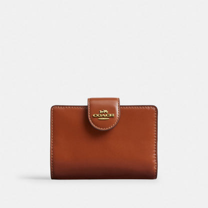 Coach Medium Corner Zip Wallet Gold/Cinnamon