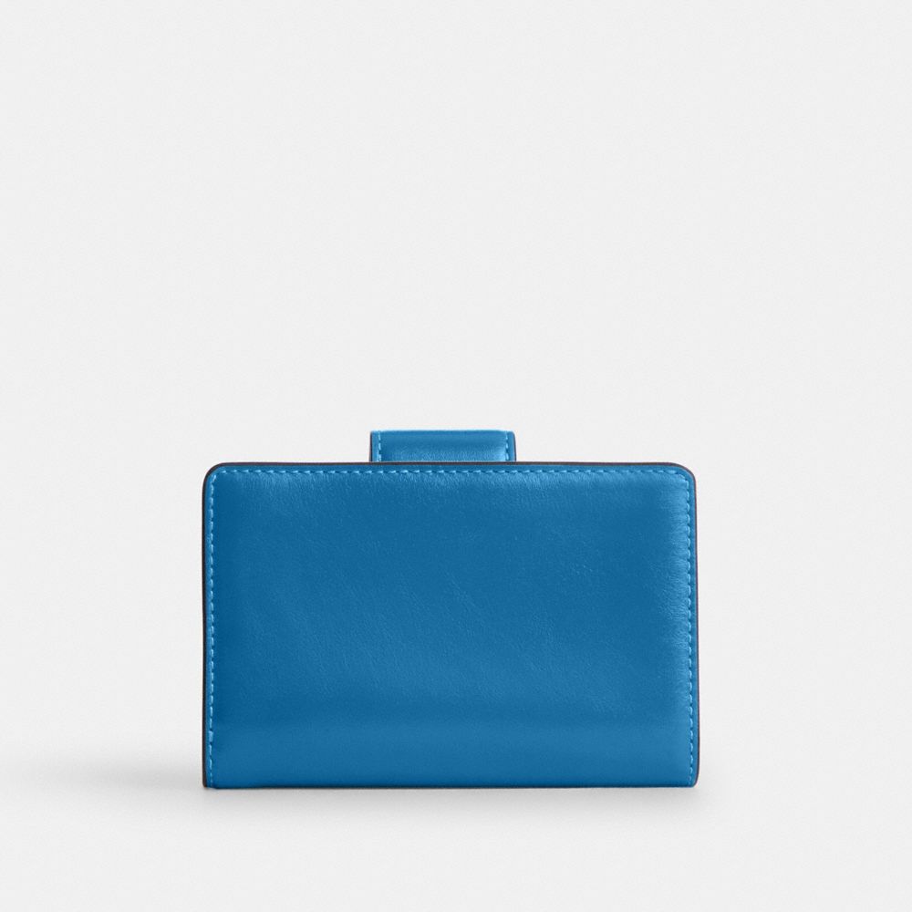 Coach Medium Corner Zip Wallet Silver/Blue Jay