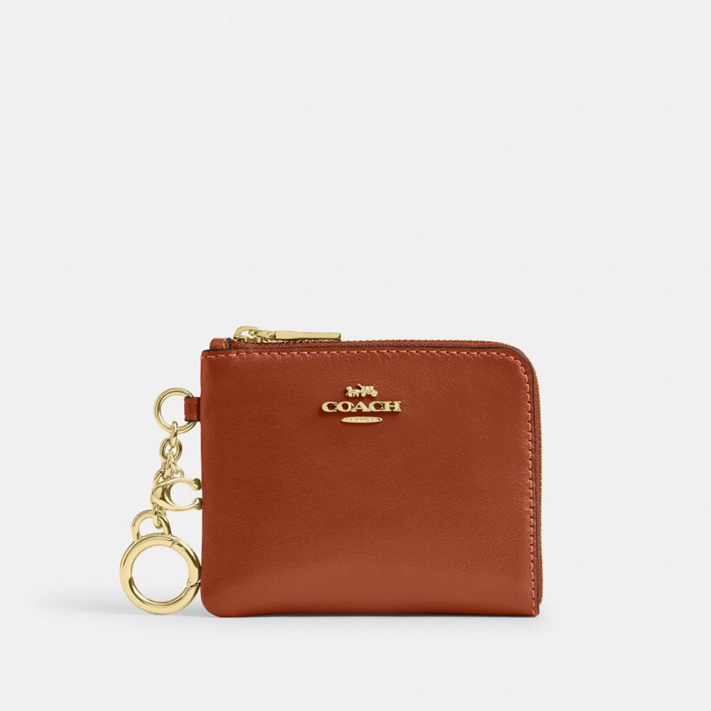 Coach Small Corner Zip Wallet Gold/Cinnamon