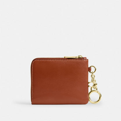 Coach Small Corner Zip Wallet Gold/Cinnamon