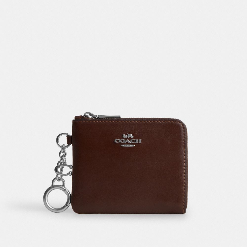 Coach Small Corner Zip Wallet Silver/Maple