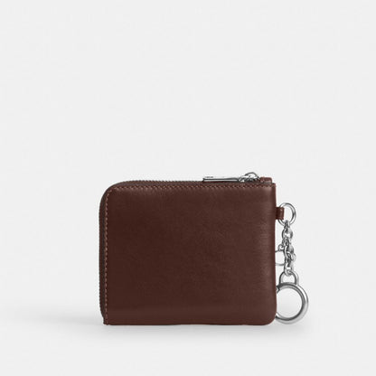 Coach Small Corner Zip Wallet Silver/Maple
