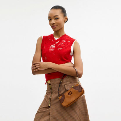 Coach Bowling Small Shoulder Bag Tan Saddle