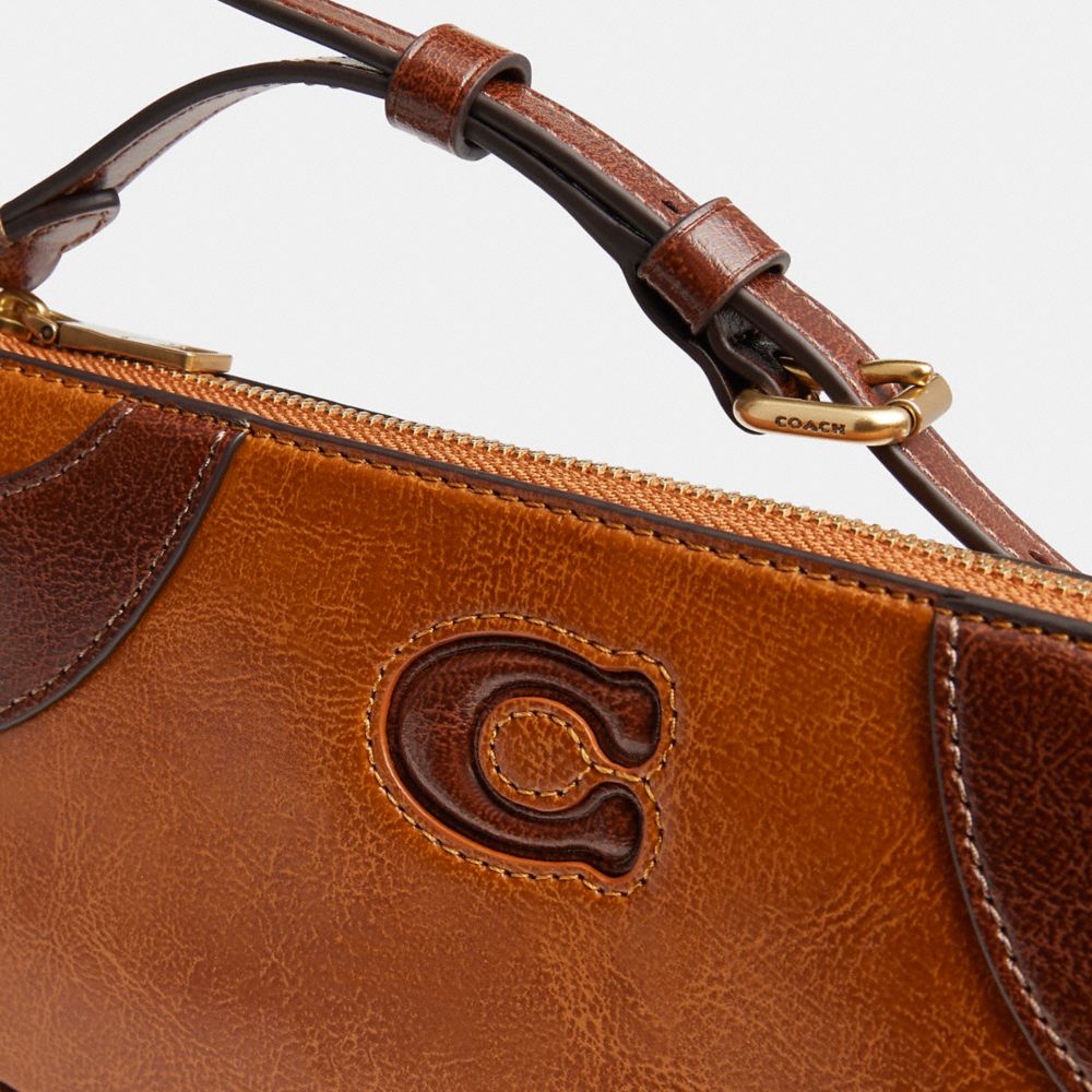 Coach Bowling Small Shoulder Bag Tan Saddle