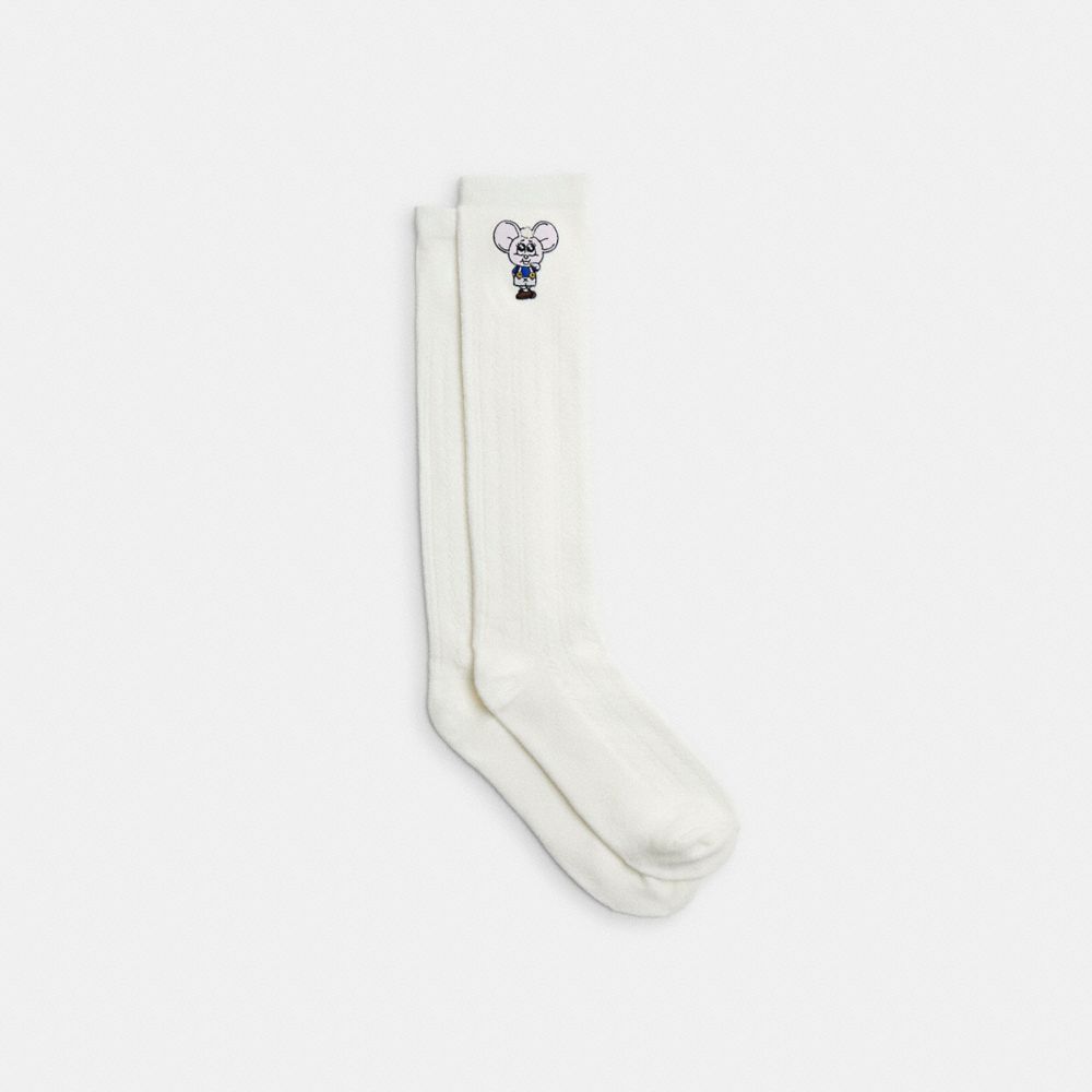 Coach Coach | Brain Dead Kachi Mouse Patch Lace Socks Ivory