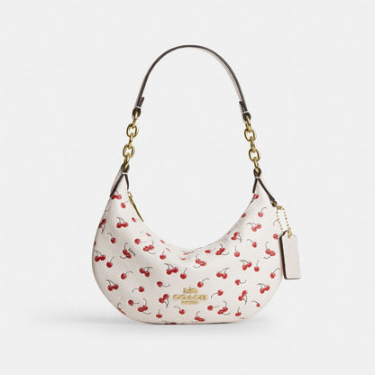 Coach Mini Payton Bag With Cherry Print Gold Chalk Multi