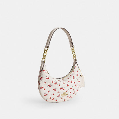 Coach Mini Payton Bag With Cherry Print Gold Chalk Multi