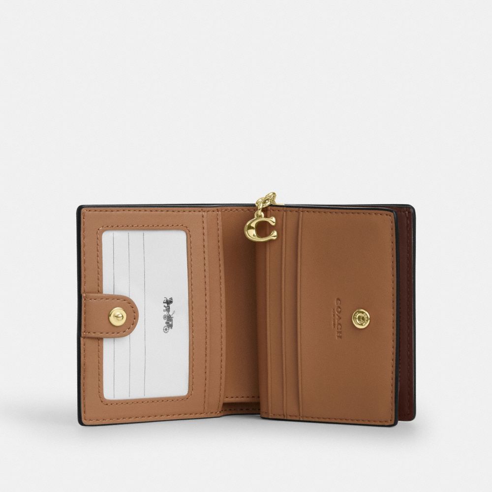 Coach Snap Wallet With Charm Gold/Maple
