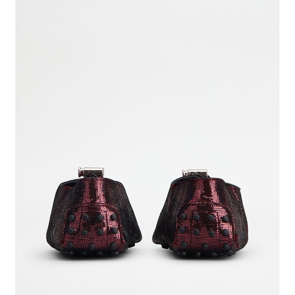 Tods Gommino In Leather With Drawstring Bordeaux Womens