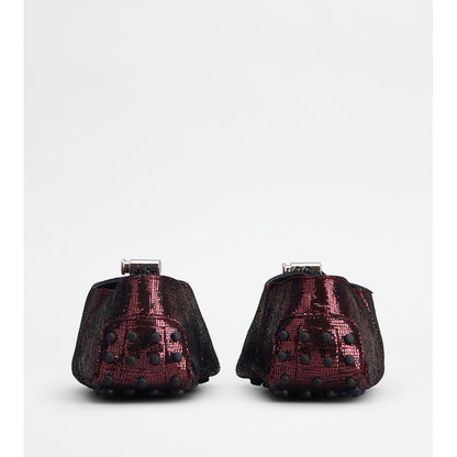 Tods Gommino In Leather With Drawstring Bordeaux Womens