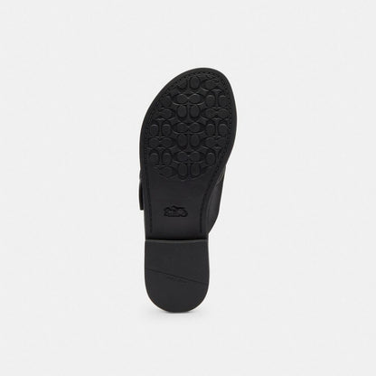 Women's Coach Crisscross Buckle Sandal Black
