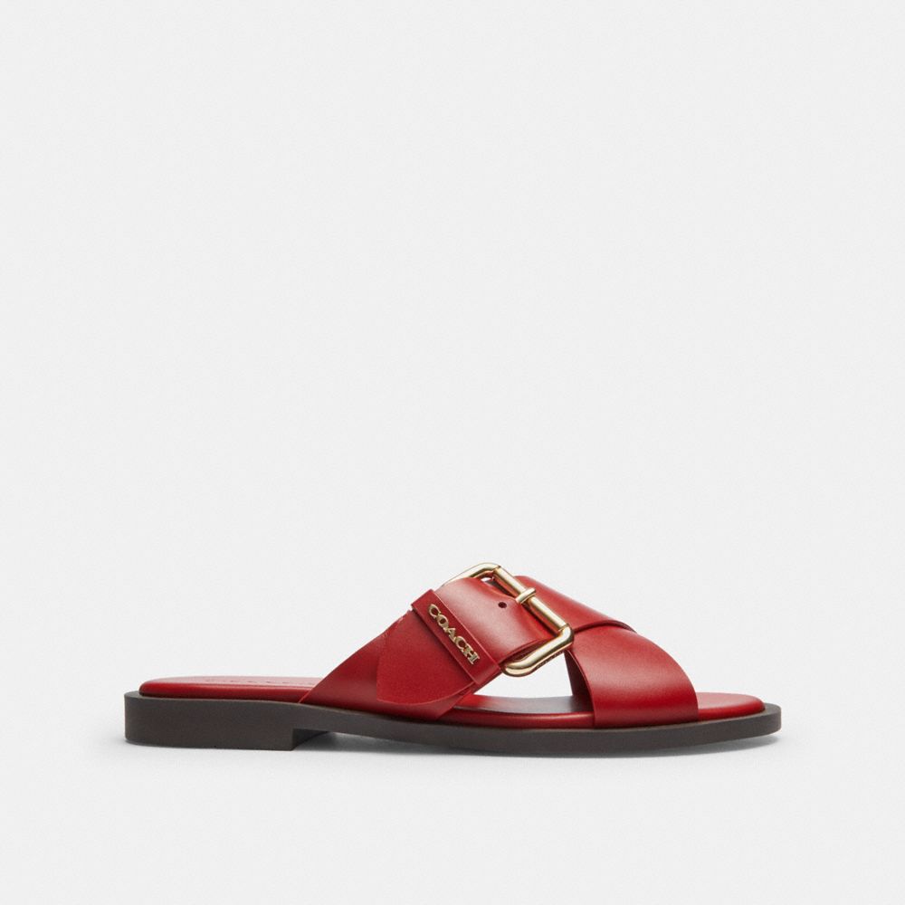 Women's Coach Crisscross Buckle Sandal Poppy