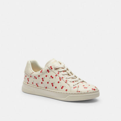 Women's Coach High Line Sneaker With Cherry Print Chalk Multi