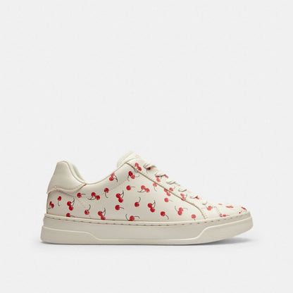 Women's Coach High Line Sneaker With Cherry Print Chalk Multi