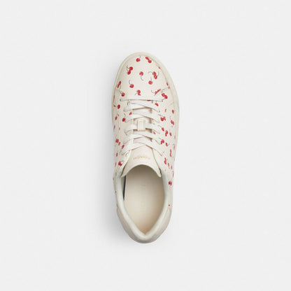 Women's Coach High Line Sneaker With Cherry Print Chalk Multi