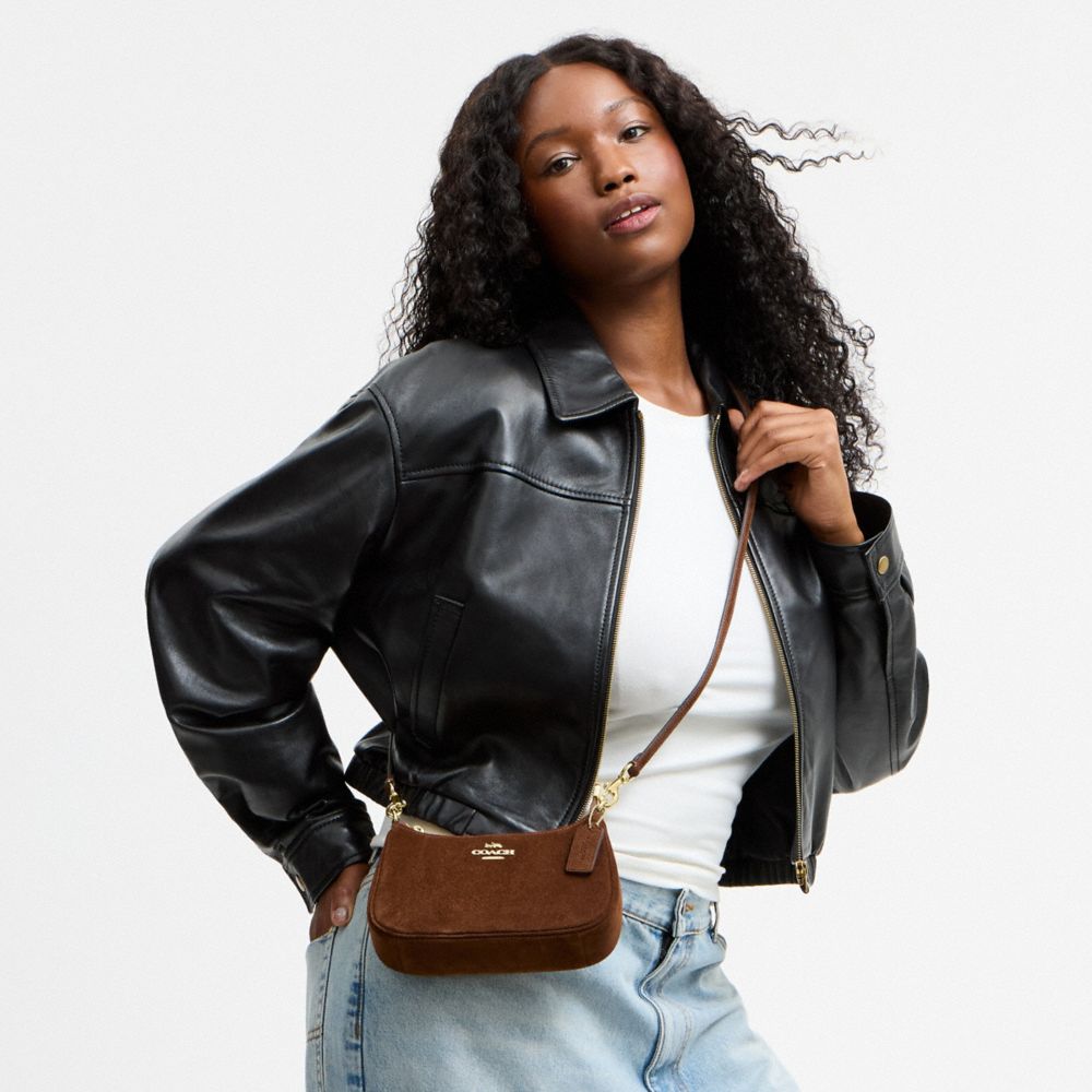 Coach Teri Mini Crossbody Bag Gold/Warm Brown