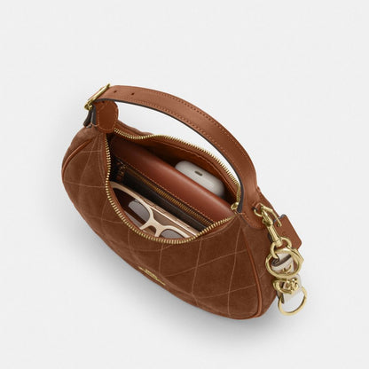 Coach Emily Shoulder Bag With Quilting Gold/Warm Brown