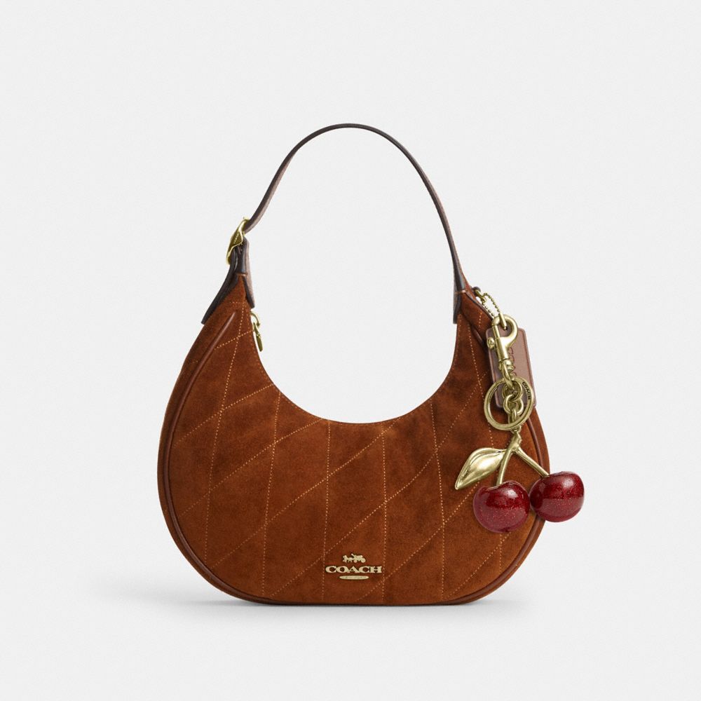 Coach Emily Shoulder Bag With Quilting Gold/Warm Brown
