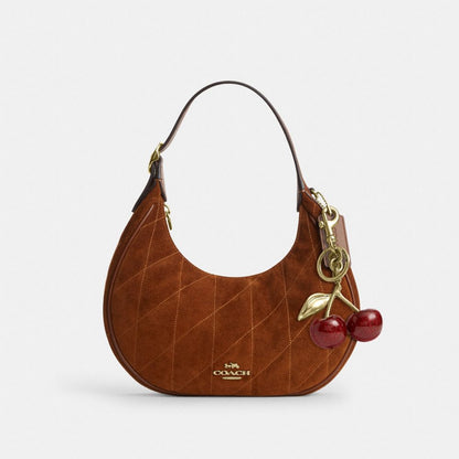 Coach Emily Shoulder Bag With Quilting Gold/Warm Brown