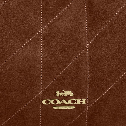 Coach Emily Shoulder Bag With Quilting Gold/Warm Brown