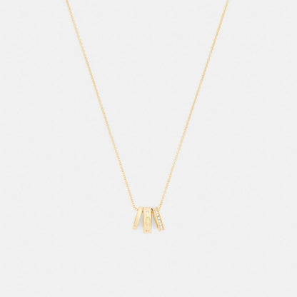 Coach Repeated C Rondelle Necklace Gold