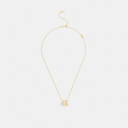 Coach Repeated C Rondelle Necklace Gold