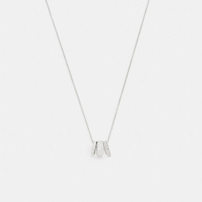 Coach Repeated C Rondelle Necklace Silver