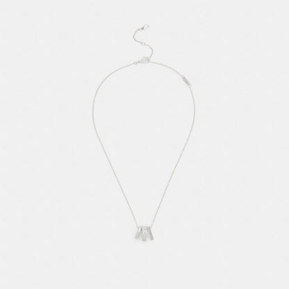 Coach Repeated C Rondelle Necklace Silver