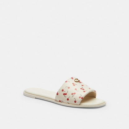 Women's Coach Holly Sandal With Cherry Print Chalk Multi