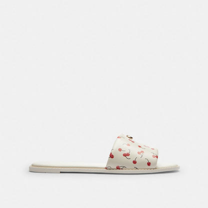 Women's Coach Holly Sandal With Cherry Print Chalk Multi