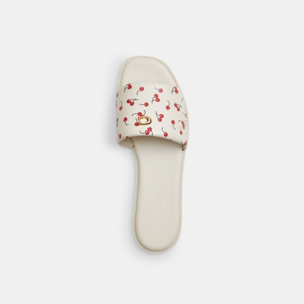 Women's Coach Holly Sandal With Cherry Print Chalk Multi