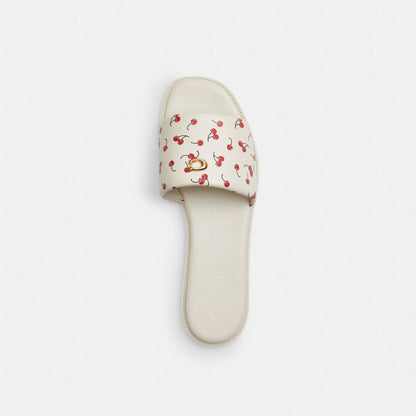 Women's Coach Holly Sandal With Cherry Print Chalk Multi
