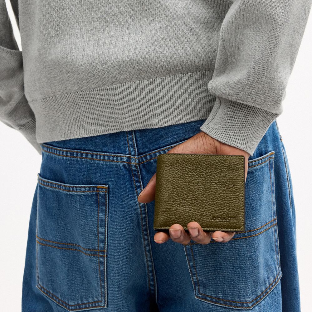 Coach ID Billfold Wallet Olive