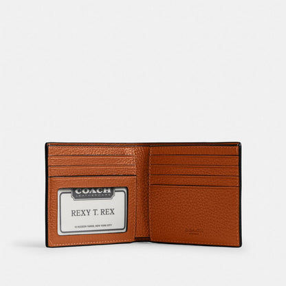 Coach ID Billfold Wallet Amber Brown