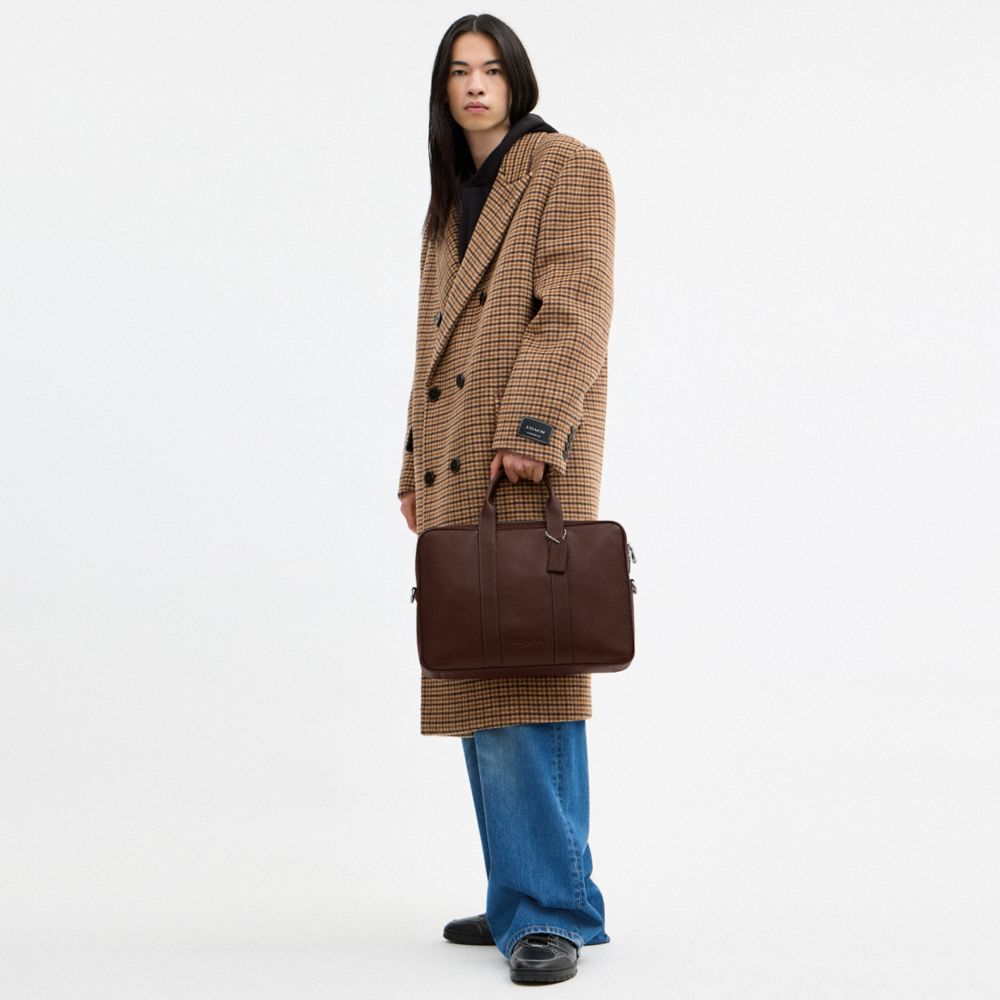 Coach Austin Brief Silver/Maple