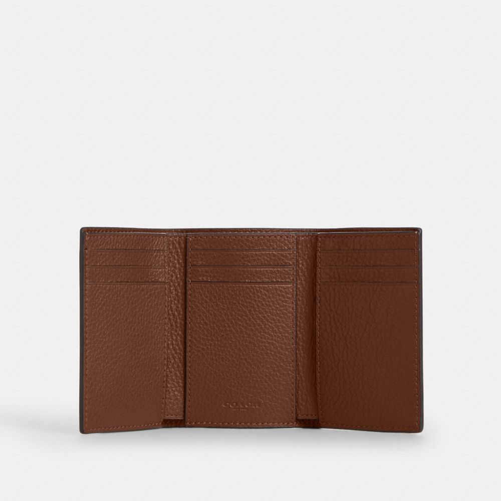 Coach Trifold Wallet Saddle