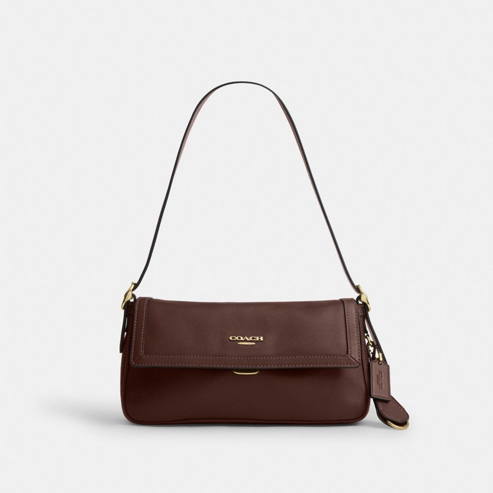 Coach Etta Small Flap Shoulder Bag Gold/Maple