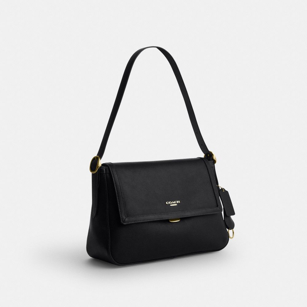 Coach Etta Flap Bag Gold/Black