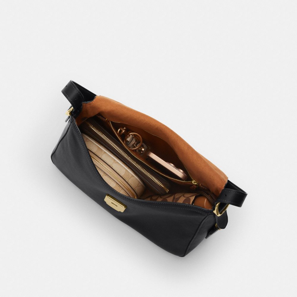 Coach Etta Flap Bag Gold/Black