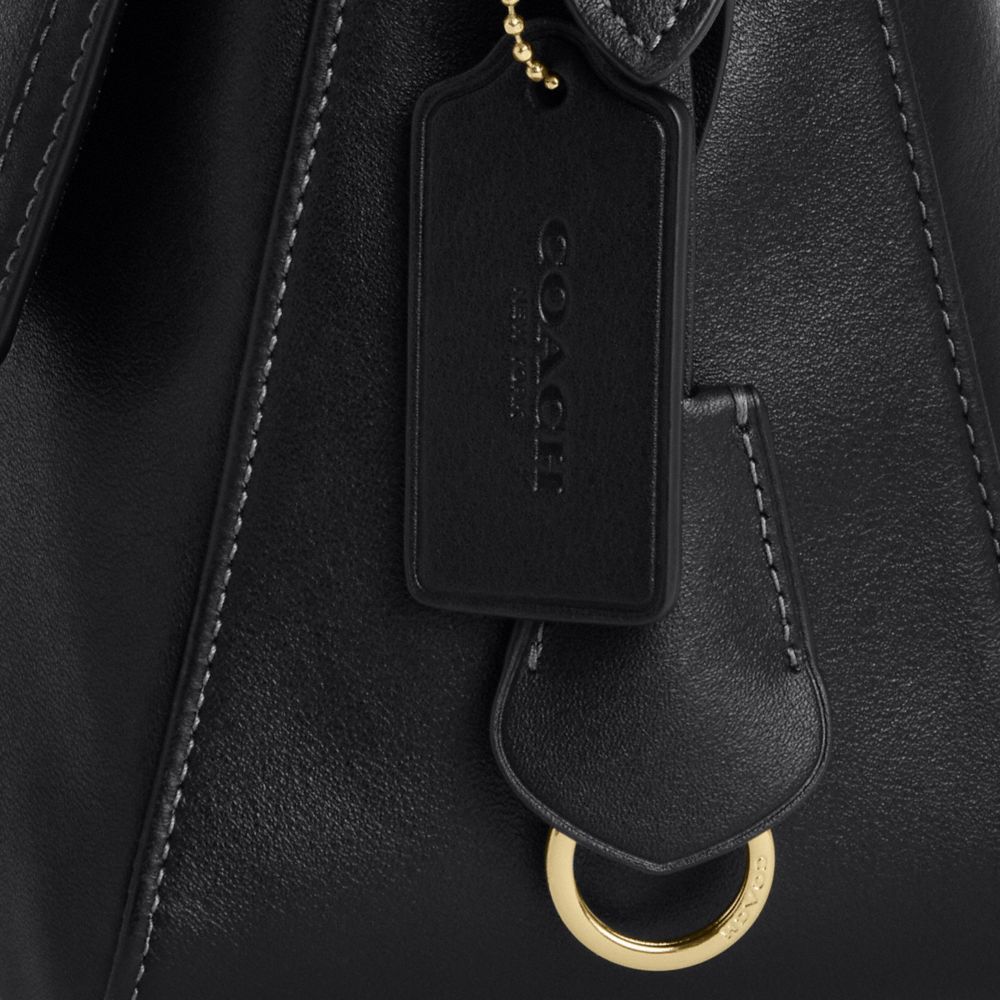 Coach Etta Flap Bag Gold/Black