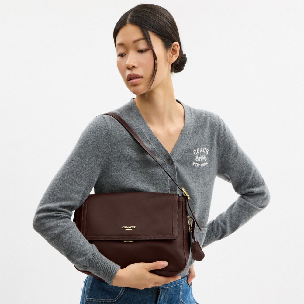 Coach Etta Flap Bag Gold/Maple