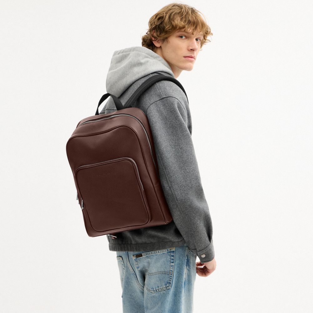 Coach Aiden Backpack Silver/Maple