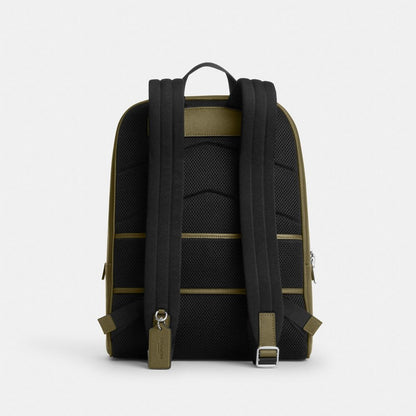 Coach Aiden Backpack Silver Olive