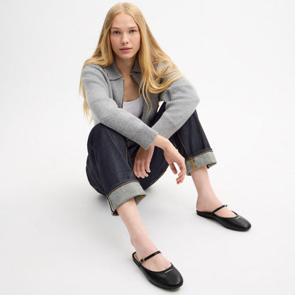 Women's Coach Ballet Mule Black