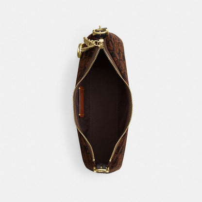 Coach Emeilia Shoulder Bag In Signature Chenille Gold/Truffle