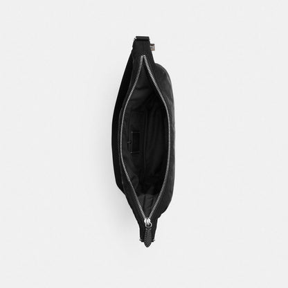 Coach Leon Sling Bag In Signature Nylon Jacquard Black