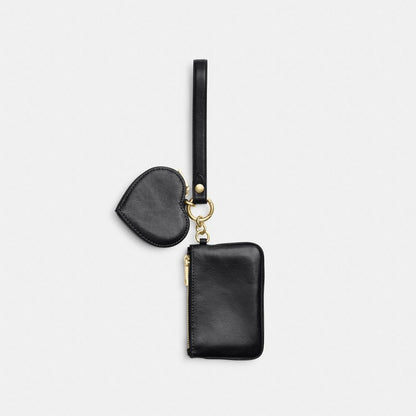 Coach Wristlet And Heart Pouch Gold/Black
