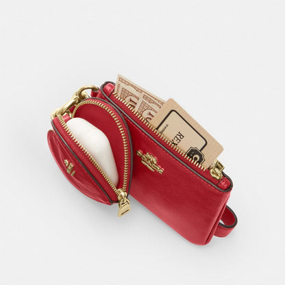 Coach Wristlet And Heart Pouch Gold/Poppy