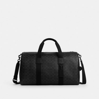 Coach Explorer Duffle Bag 50 In Signature Canvas Matte Black/Black Signature